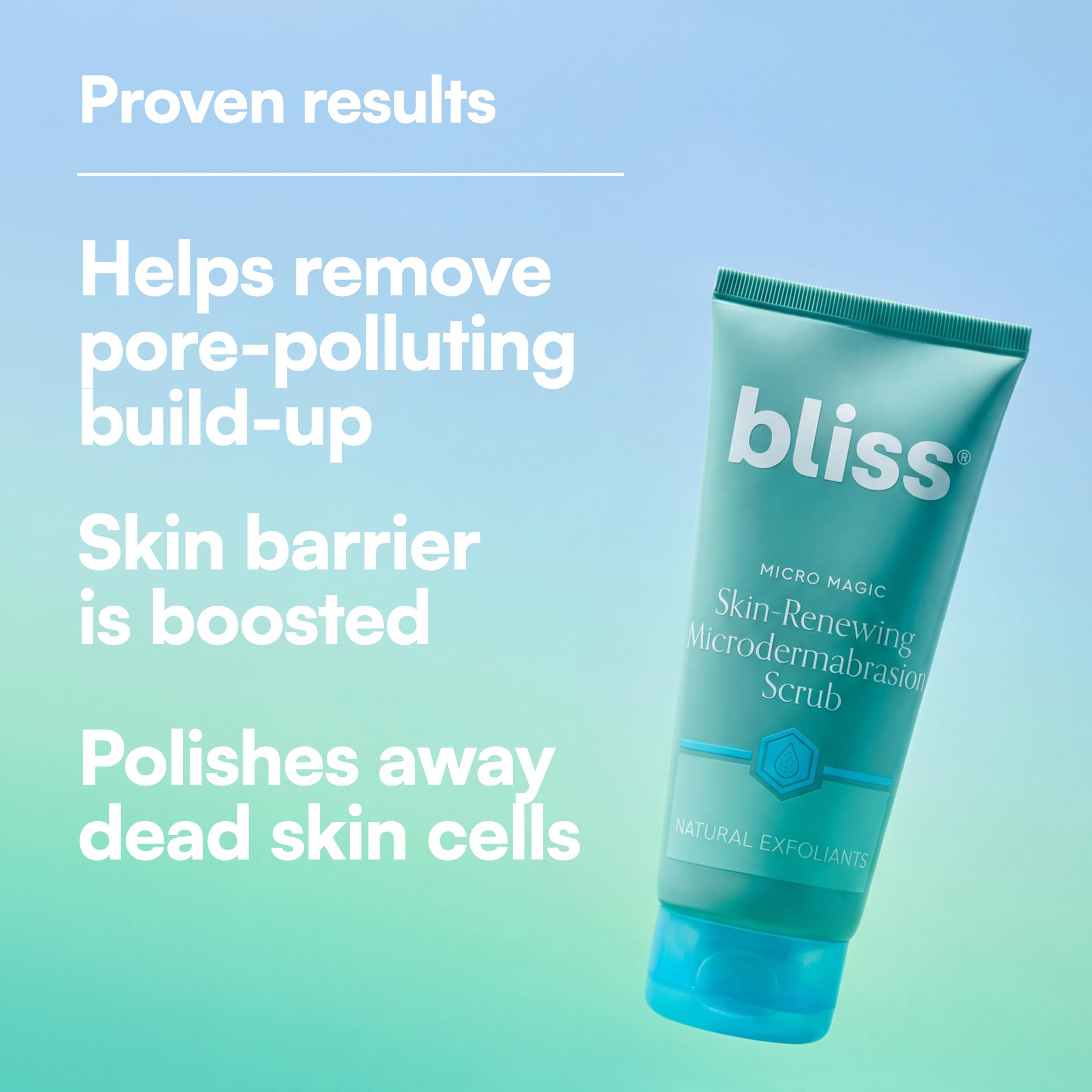 Bliss pore tightening and skin renewing facial scrub squeeze tube