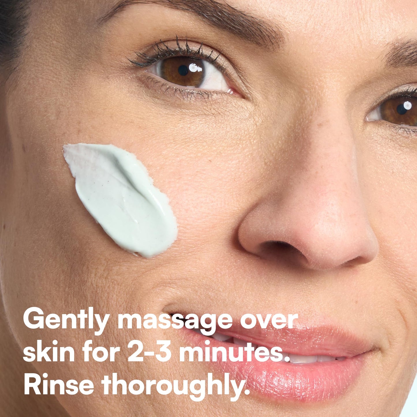 Applying Bliss Micro Magic scrub on damp skin for exfoliation