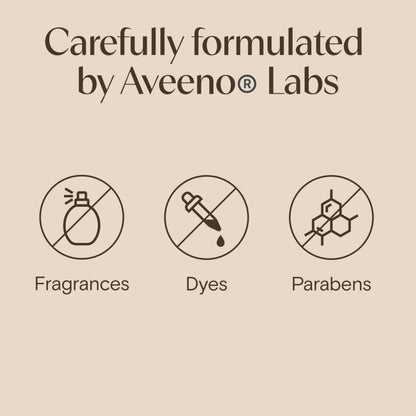 Back label of Aveeno daily moisturizing non comedogenic face lotion with ingredient details