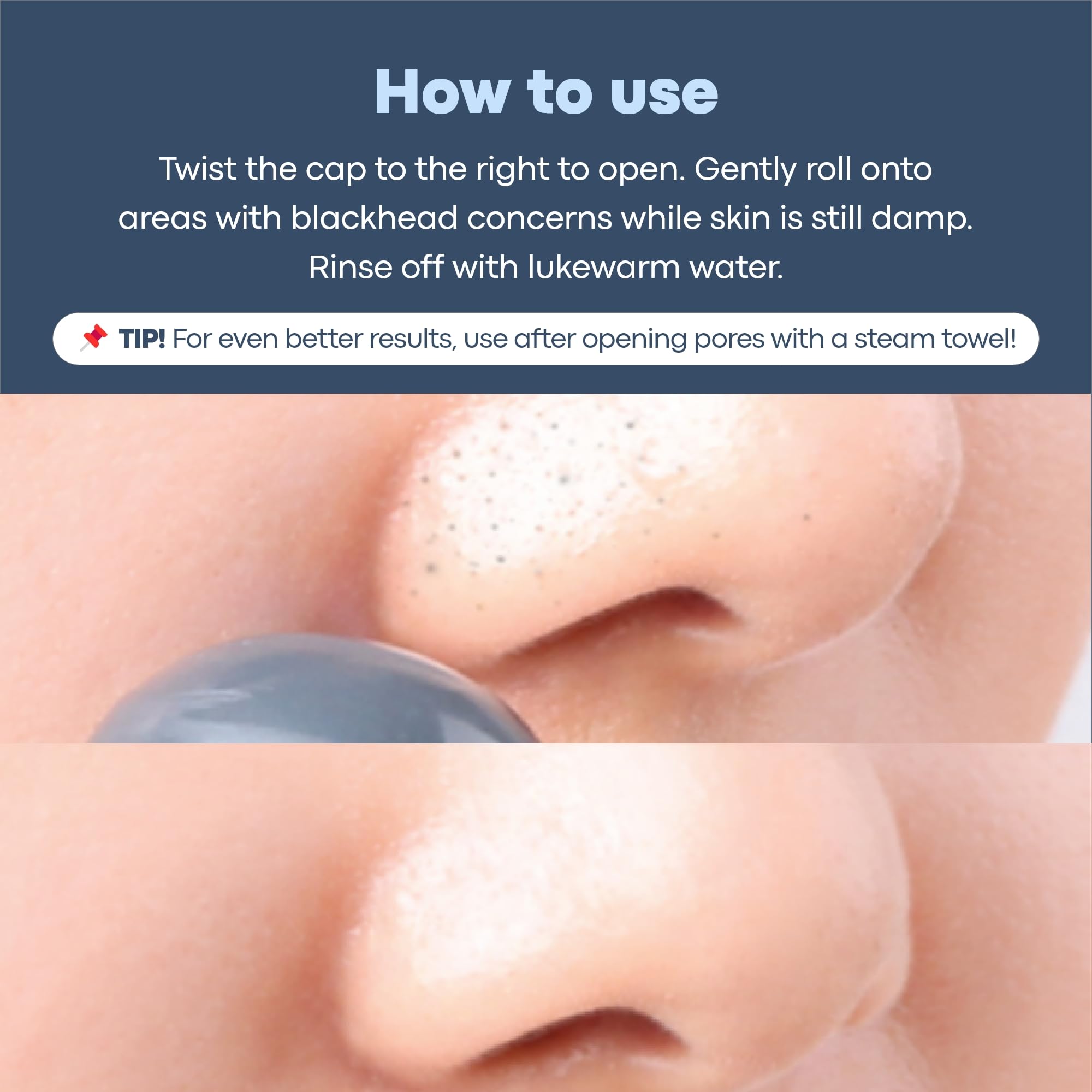 Authentic K-beauty pore cleansing stick containing charcoal and Dead Sea salt ingredients