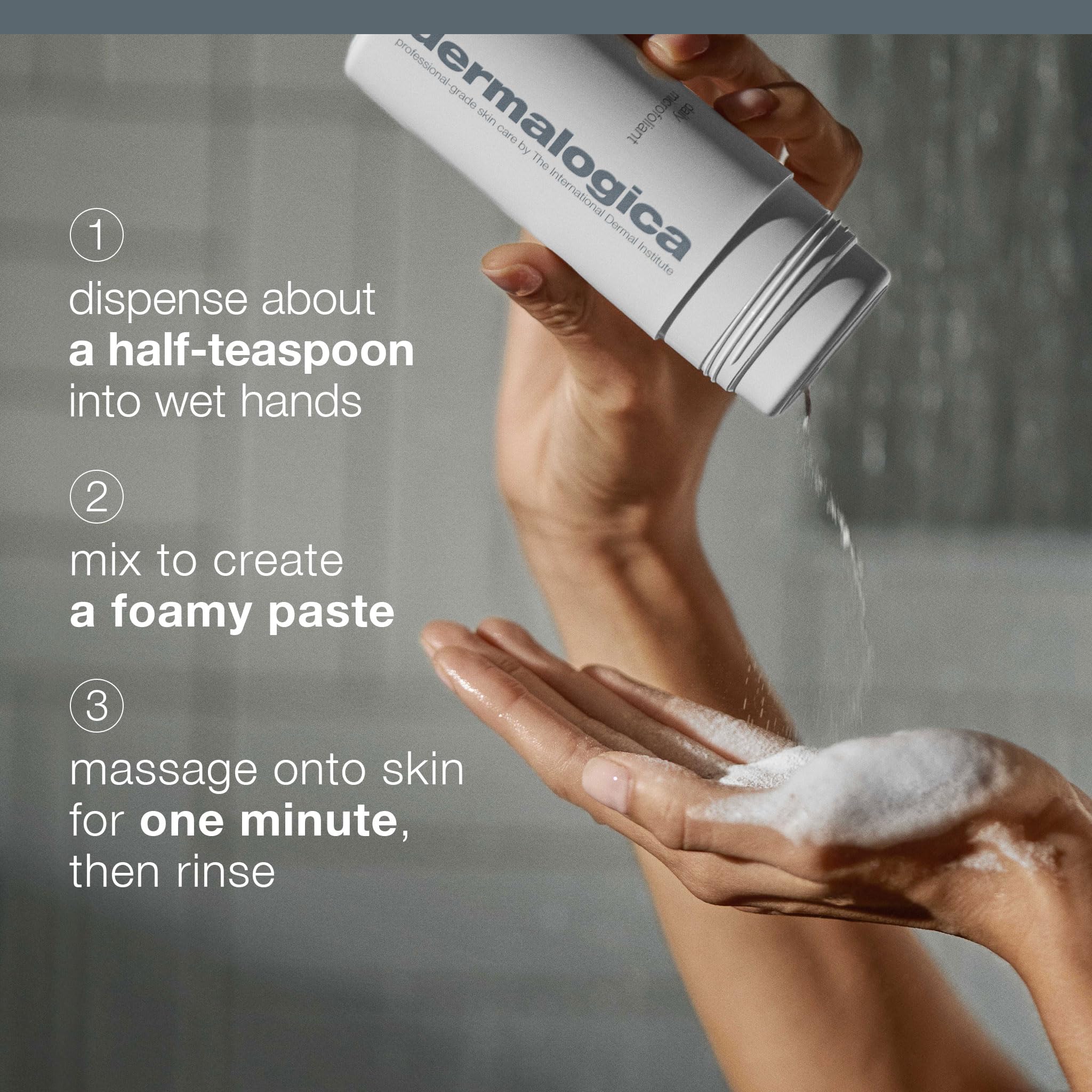 Dermalogica microfoliant travel size packaging back labels.