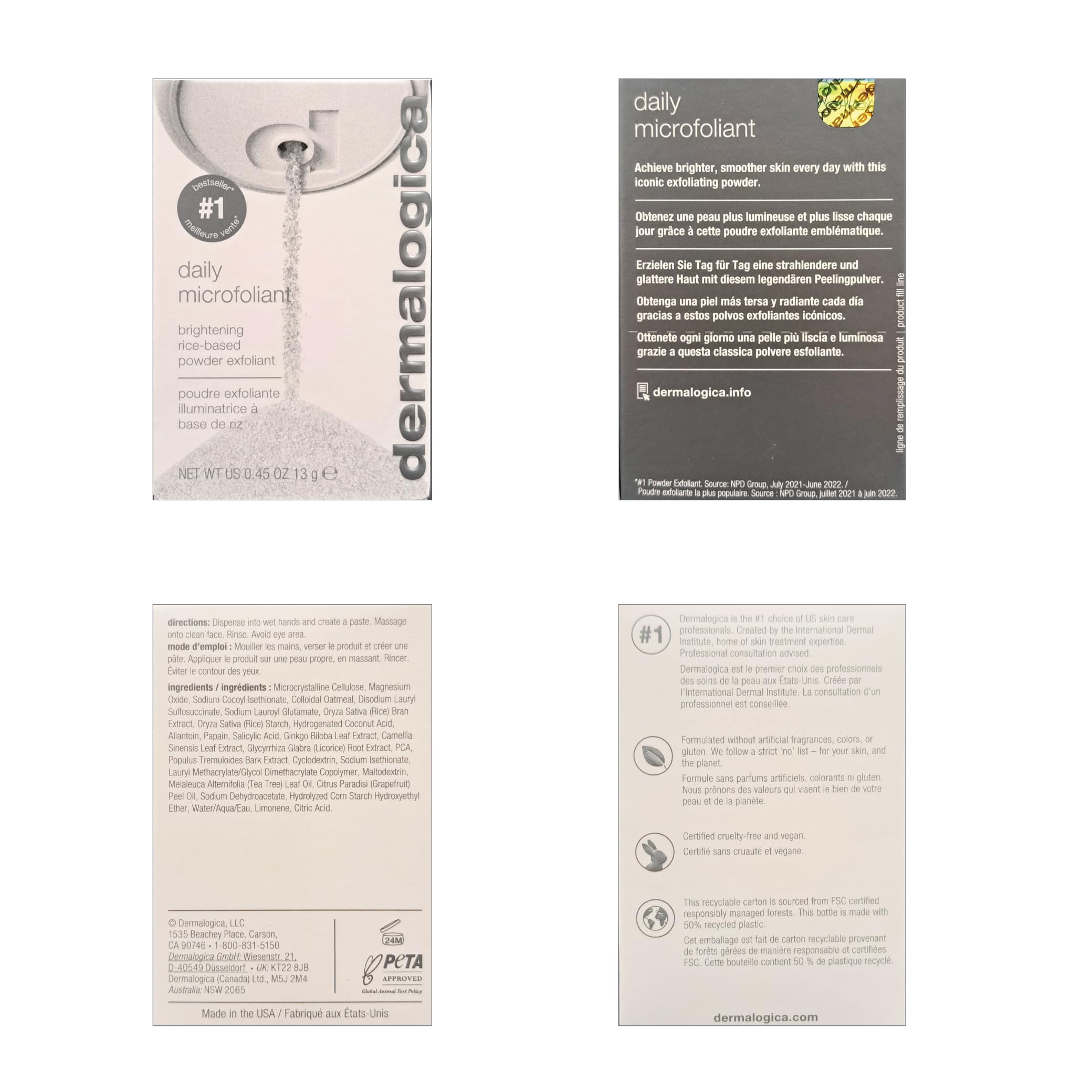 Water activated Dermalogica powder transforming into a creamy face paste.