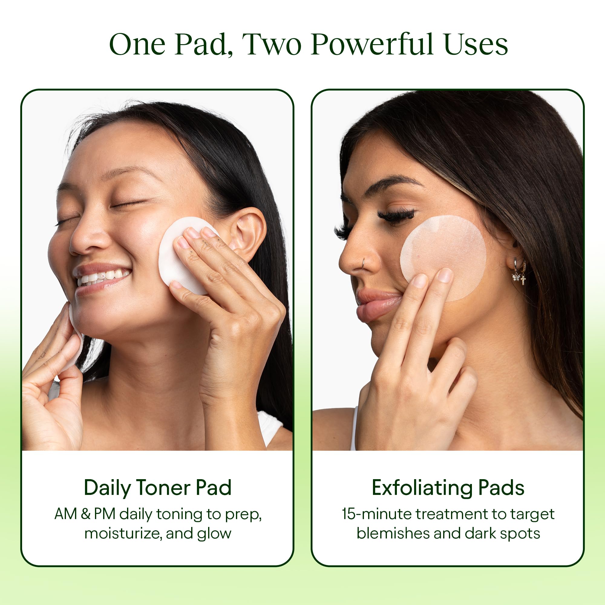 Close up of JiYu hydrating toner pad