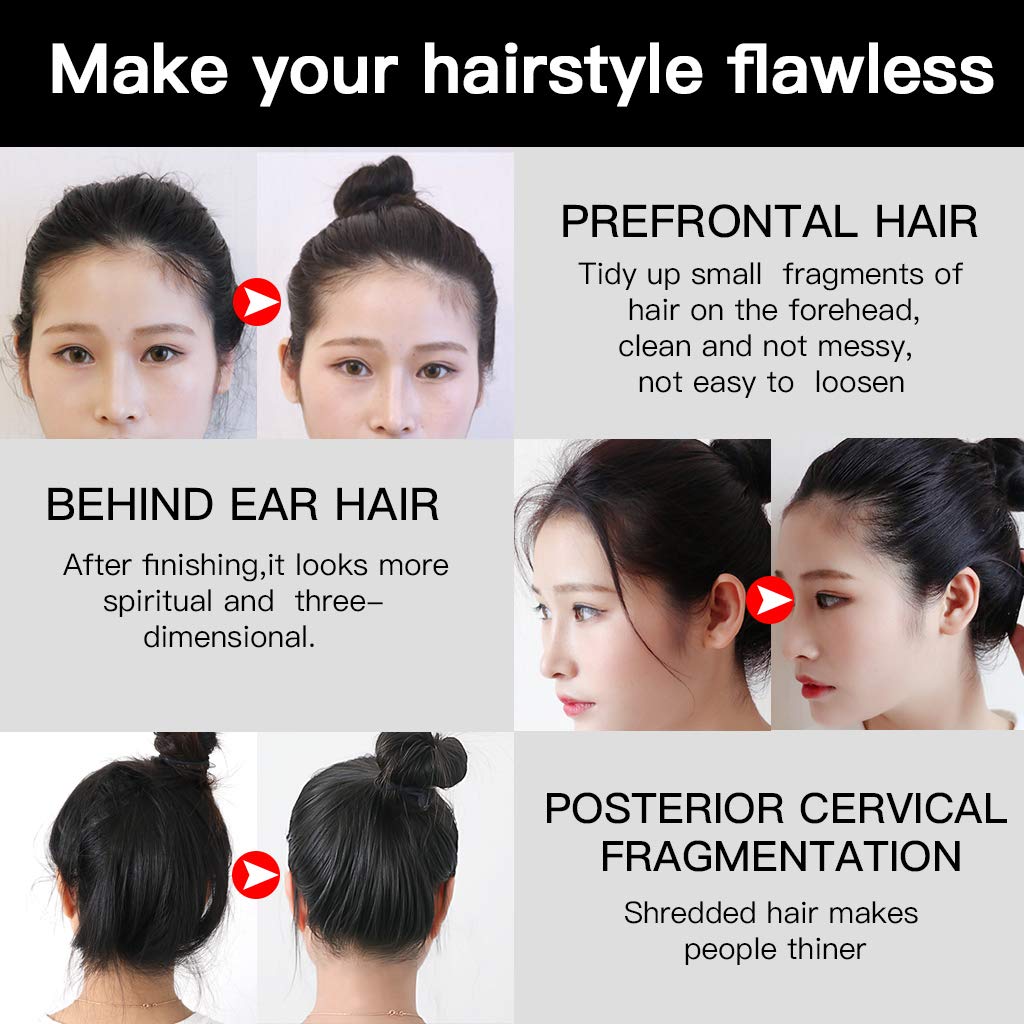 BestLand Hair Feel Finishing Stick presentation illustrating a smooth sleek ponytail look achieved after usage.