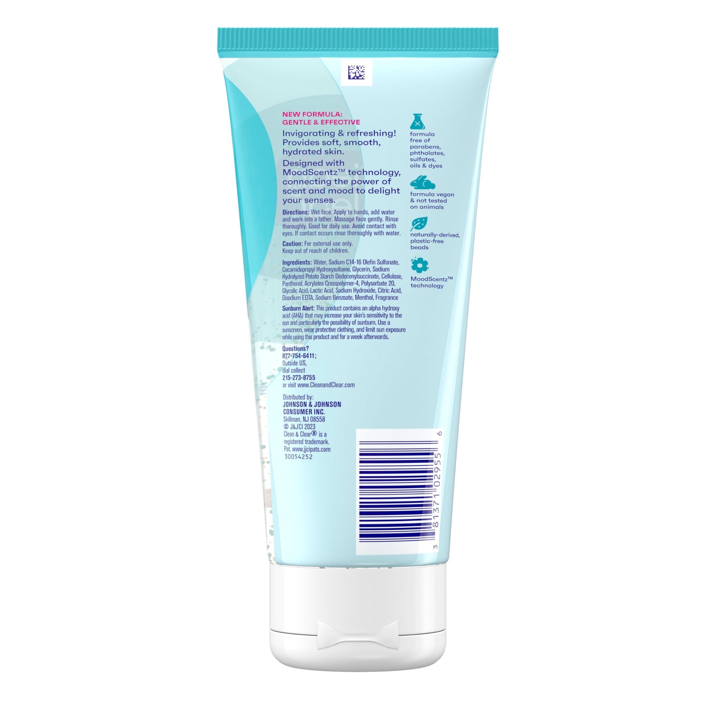 Imported Clean and Clear pro-vitamin b5 smoothing facial wash for soft hydrated skin texture