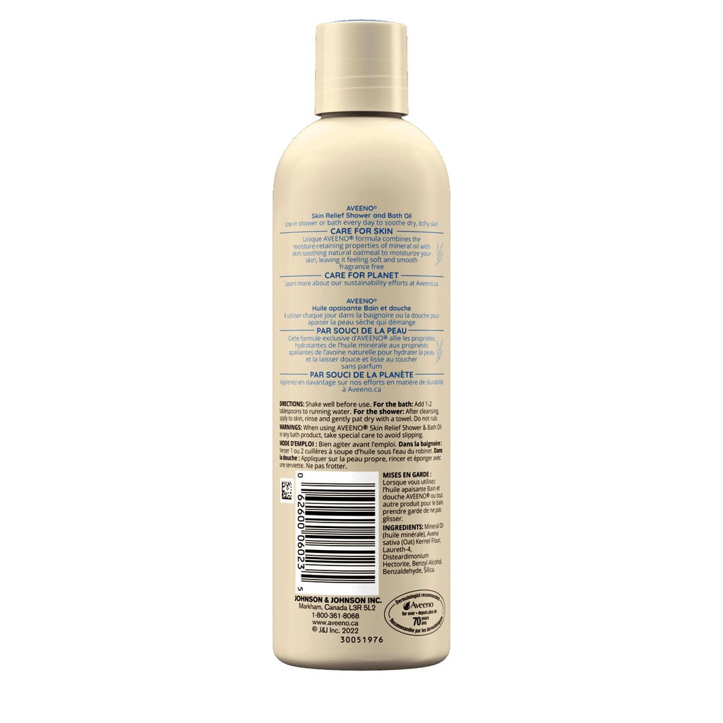 Aveeno Skin Relief bath oil 10 ounce trio pack arrangement