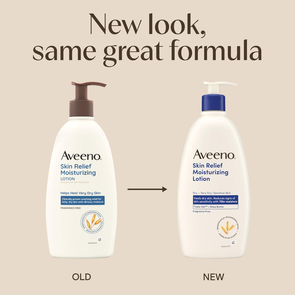 Aveeno body lotion bottle back label ingredients