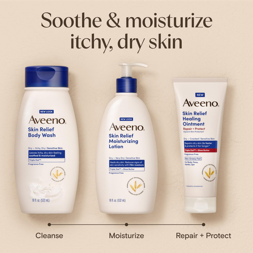 Aveeno sensitive skin lotion lifestyle application