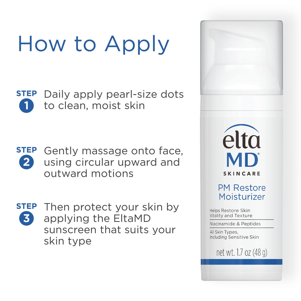 EltaMD PM Restore Face Moisturizer rear side information