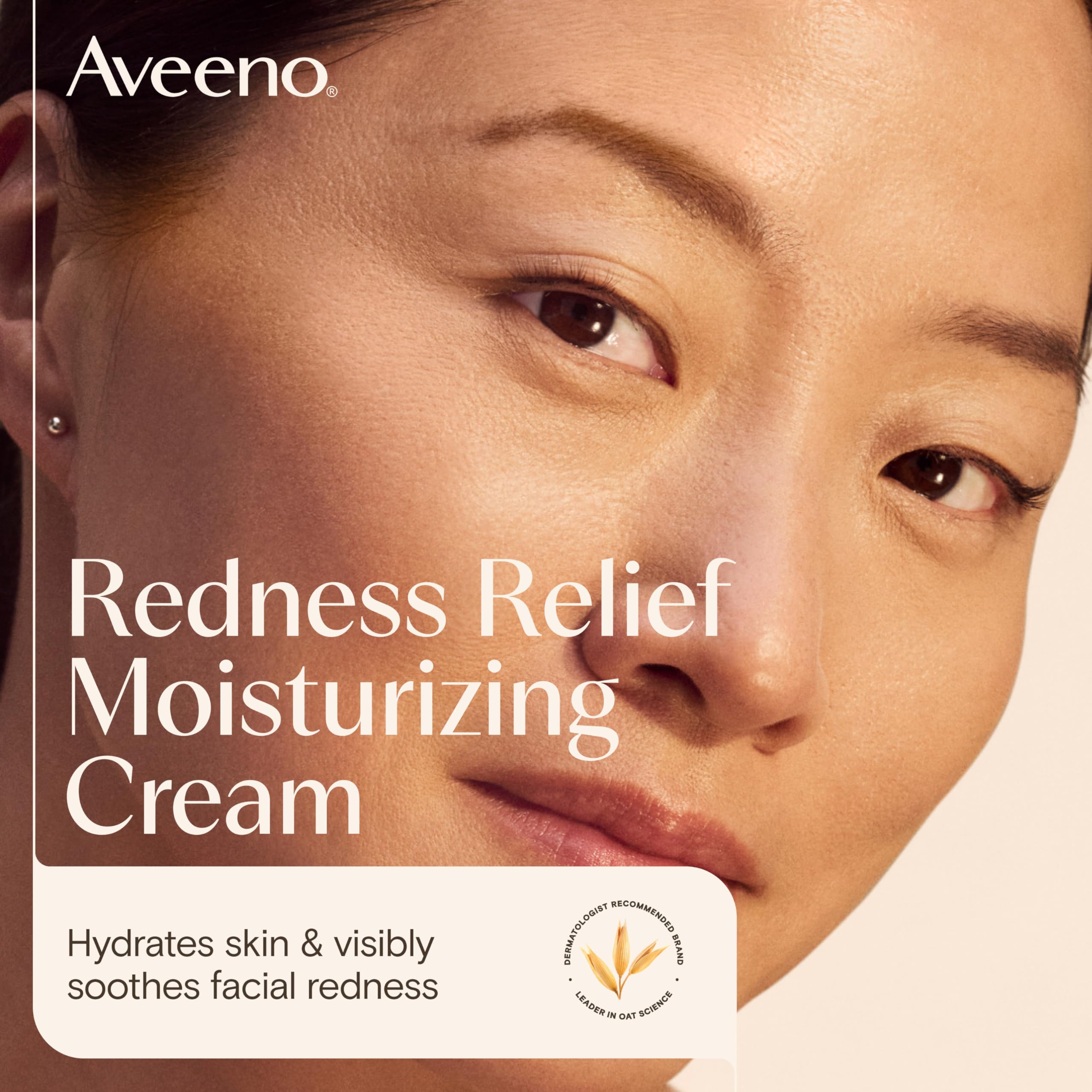 Aveeno sensitive skin face cream packaging showing prebiotic oat ingredients