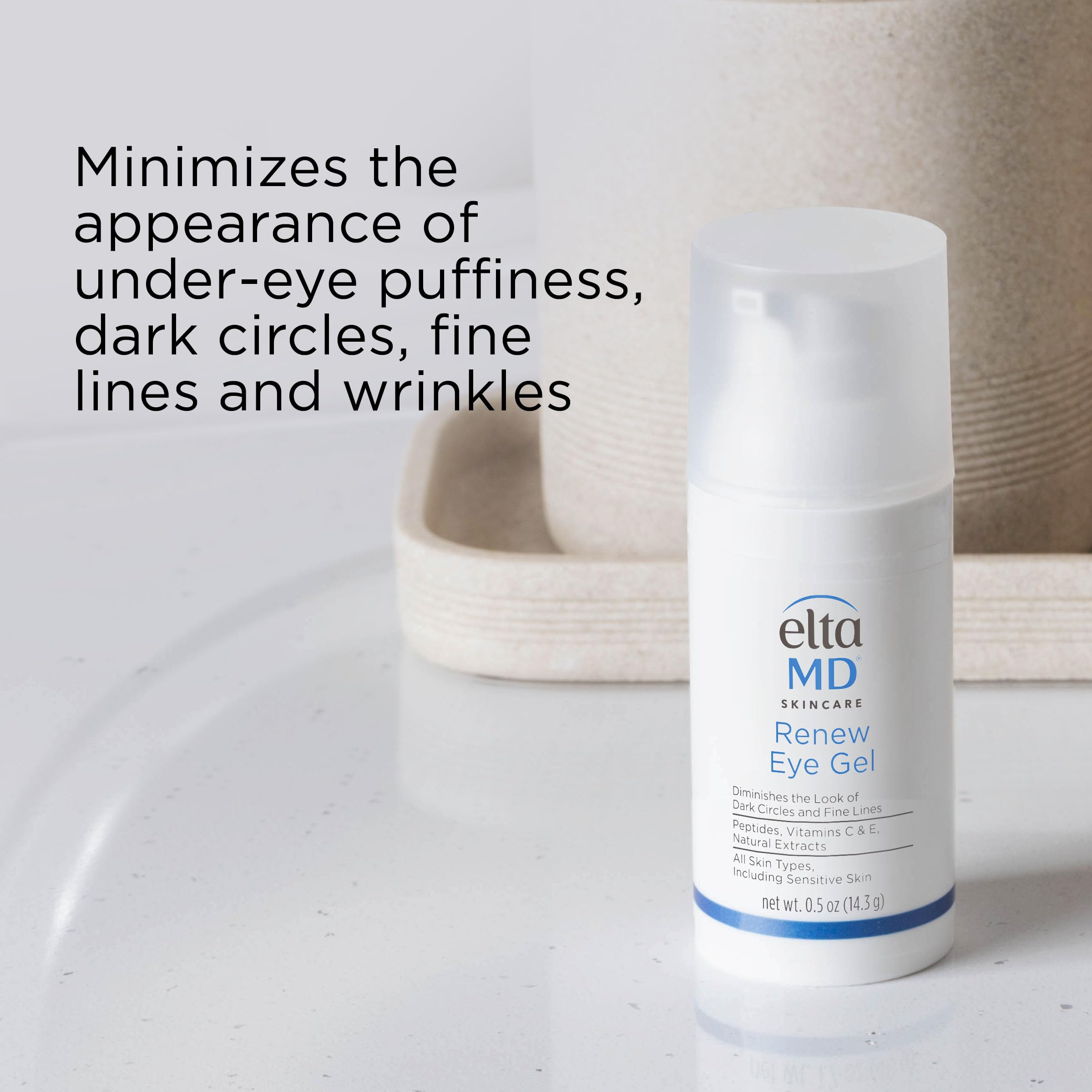 Authentic EltaMD daily eye therapy gel for minimizing wrinkles and fine lines