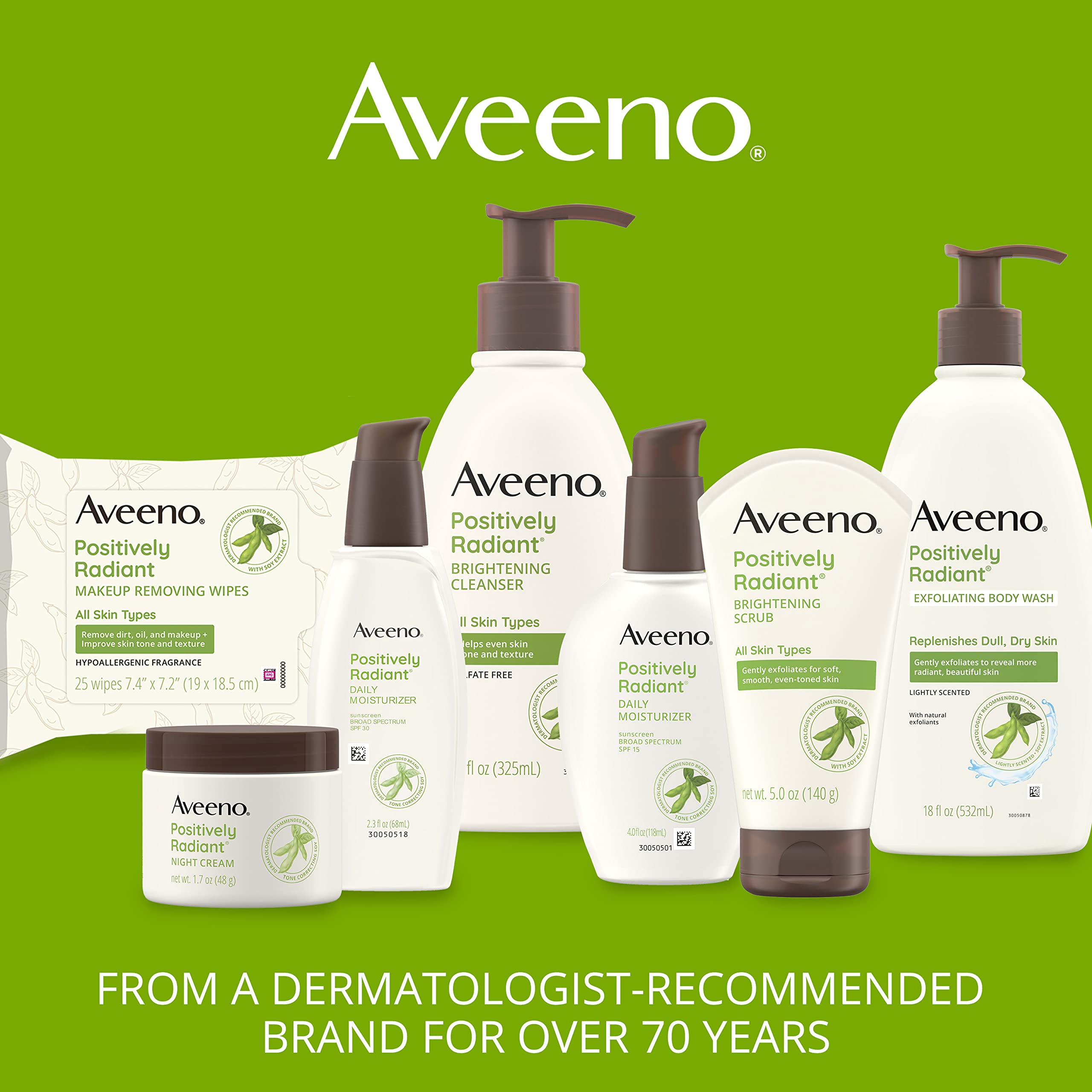 Texture shot of the lightweight non greasy Aveeno Positively Radiant daily face lotion