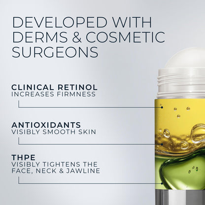 RoC advanced retinol skin care combo packette with antioxidant firming properties.