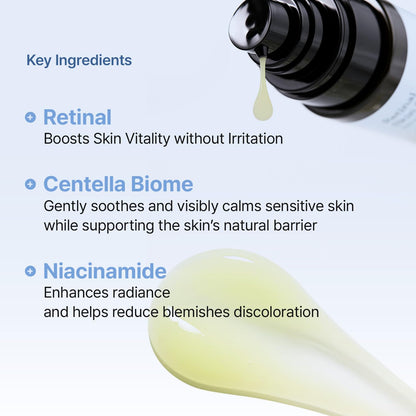 Close up of Meditherapy anti aging serum highlighting pore minimizer benefits