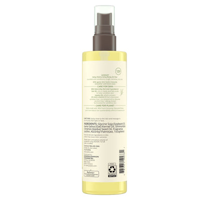 Aveeno daily moisturizing dry oil mist showing the clear fluid ounce measurement