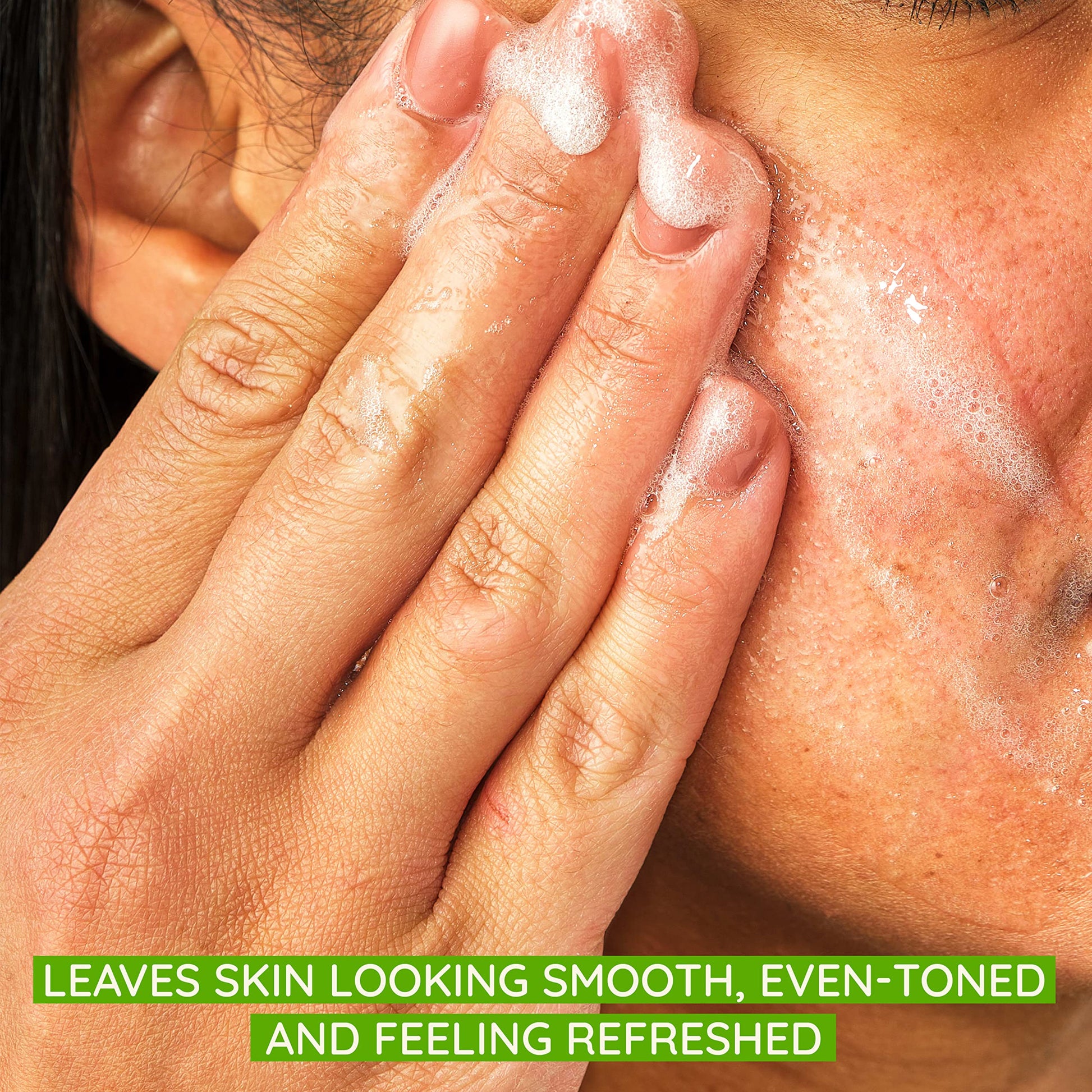 Aveeno exfoliating face wash tube showing ingredients and moisture rich soy extract benefits