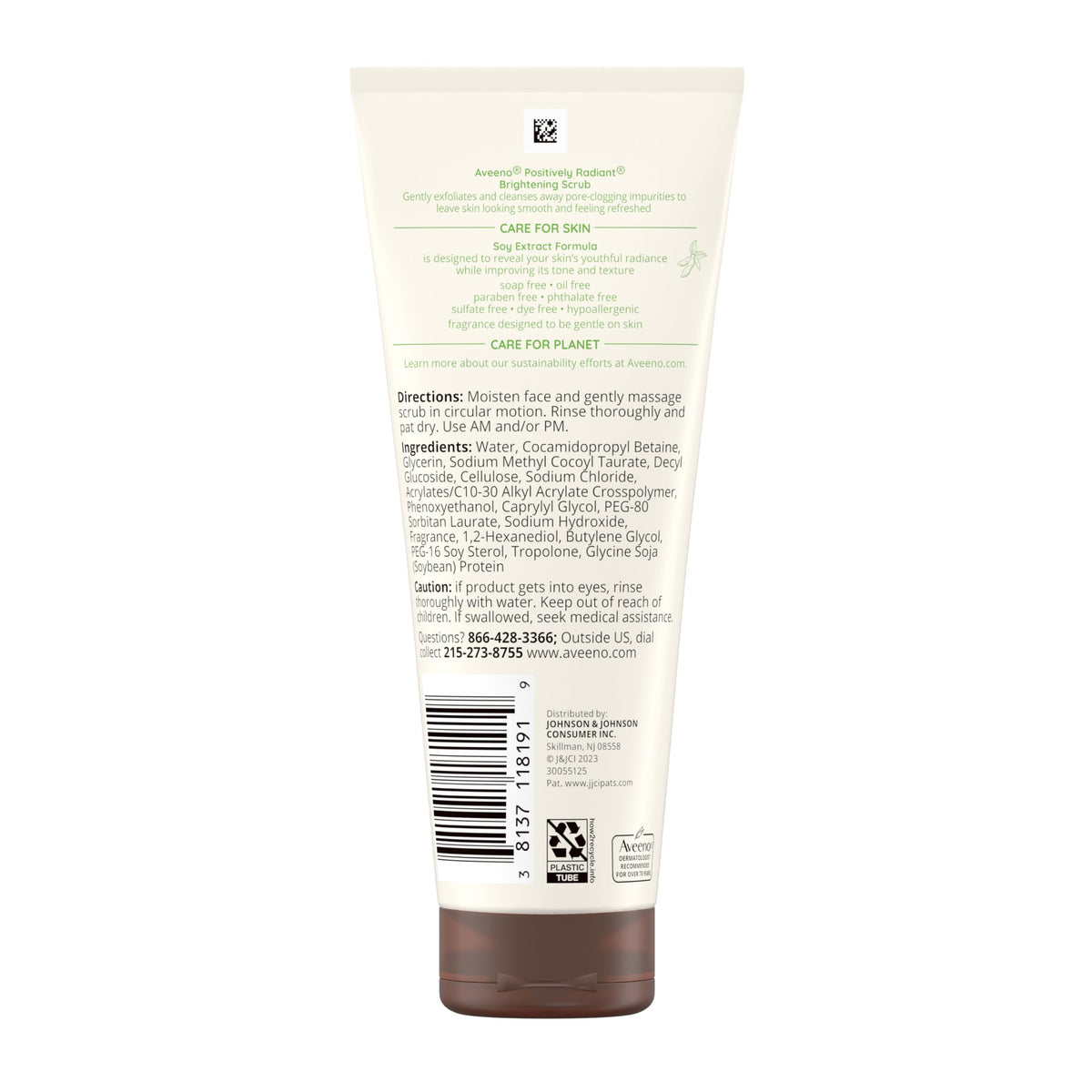 Aveeno skincare product displayed with clean aesthetic