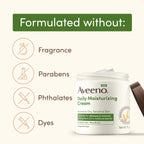 Aveeno Daily Moisturizing Cream side profile of 20 ounce container