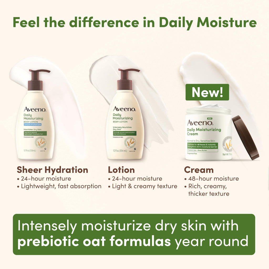 Aveeno Daily Moisturizing Cream sensitive skin care overview