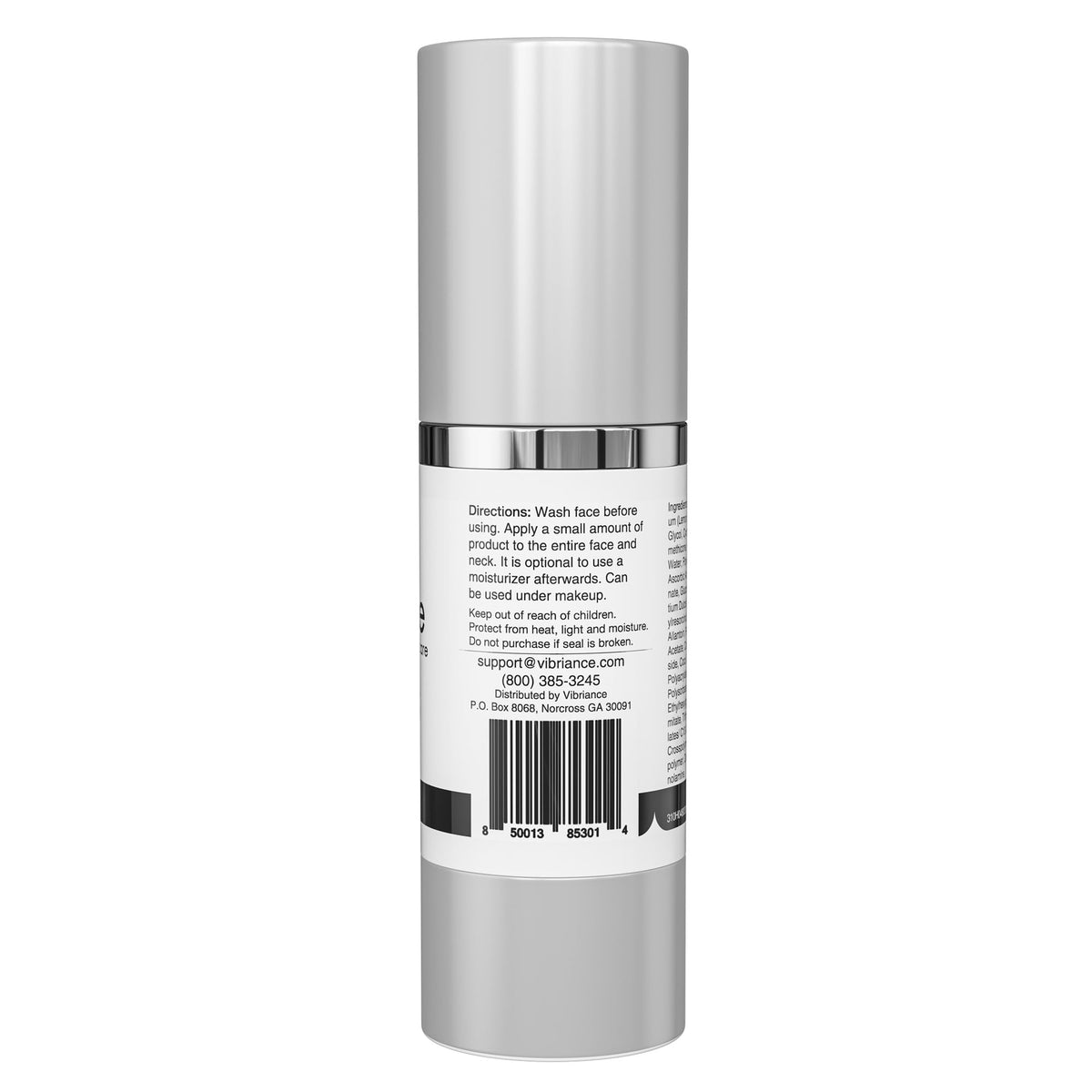 Vibriance Super C Serum back instructions panel