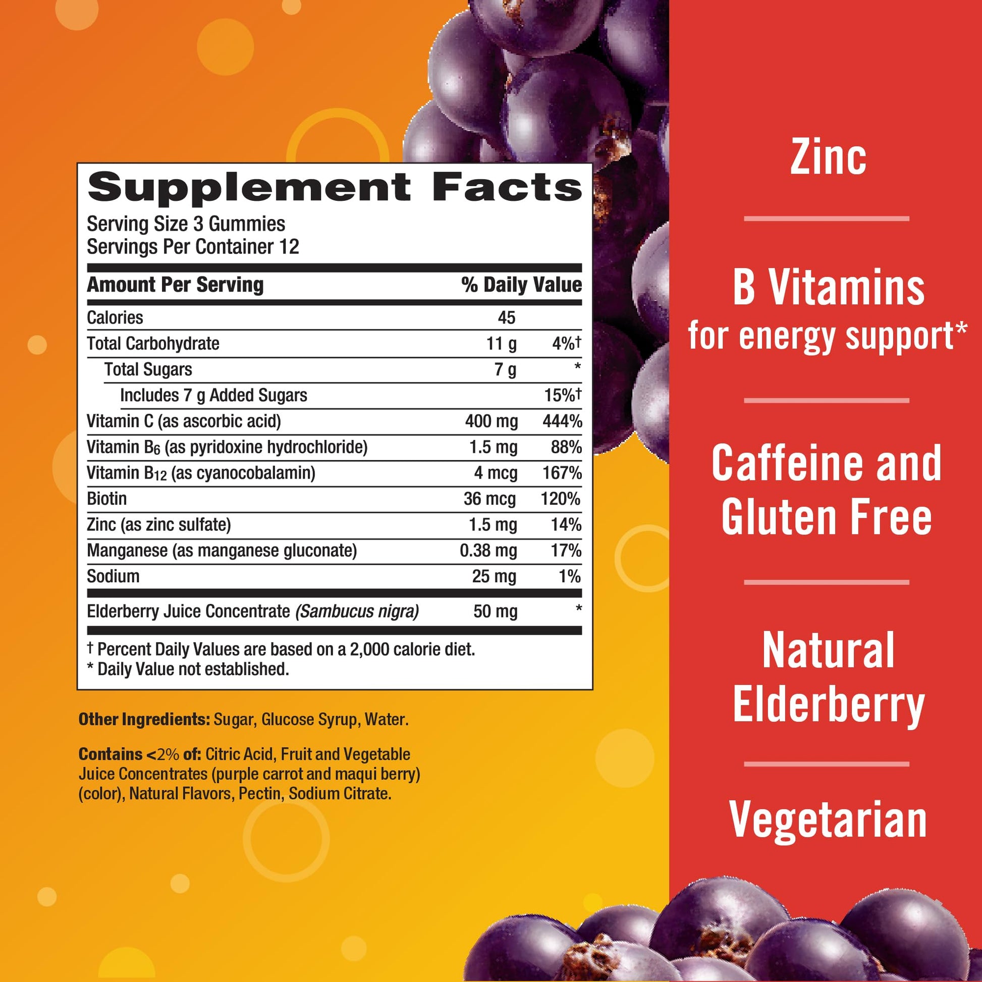 Rudra Retails imported health collection featuring Emergen-C elderberry juice concentrate capsules.