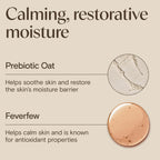 Aveeno calm and restore oat gel facial moisturizer packaging close up