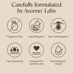 Side profile of the Aveeno sensitive skin moisturizer box and bottles