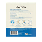 Model wearing Aveeno hydrating hand mask gloves for dry skin