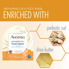 Step-by-step application graphic for Aveeno cica mask