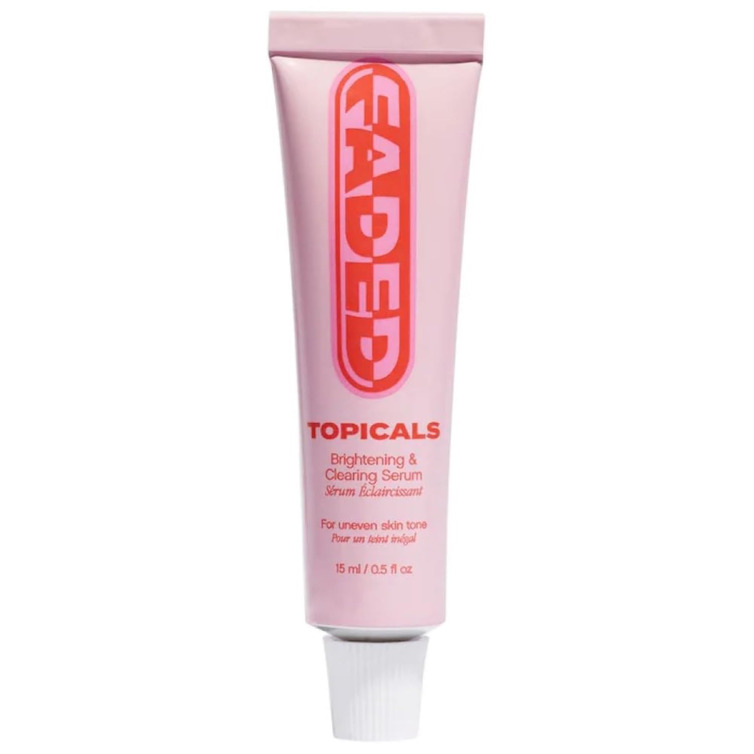 Topicals Faded dark spot treatment cream-gel tube showing active ingredients including kojic acid.