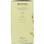 Aveeno oatmeal bath packets arranged next to the outer packaging highlighting fragrance free claim.