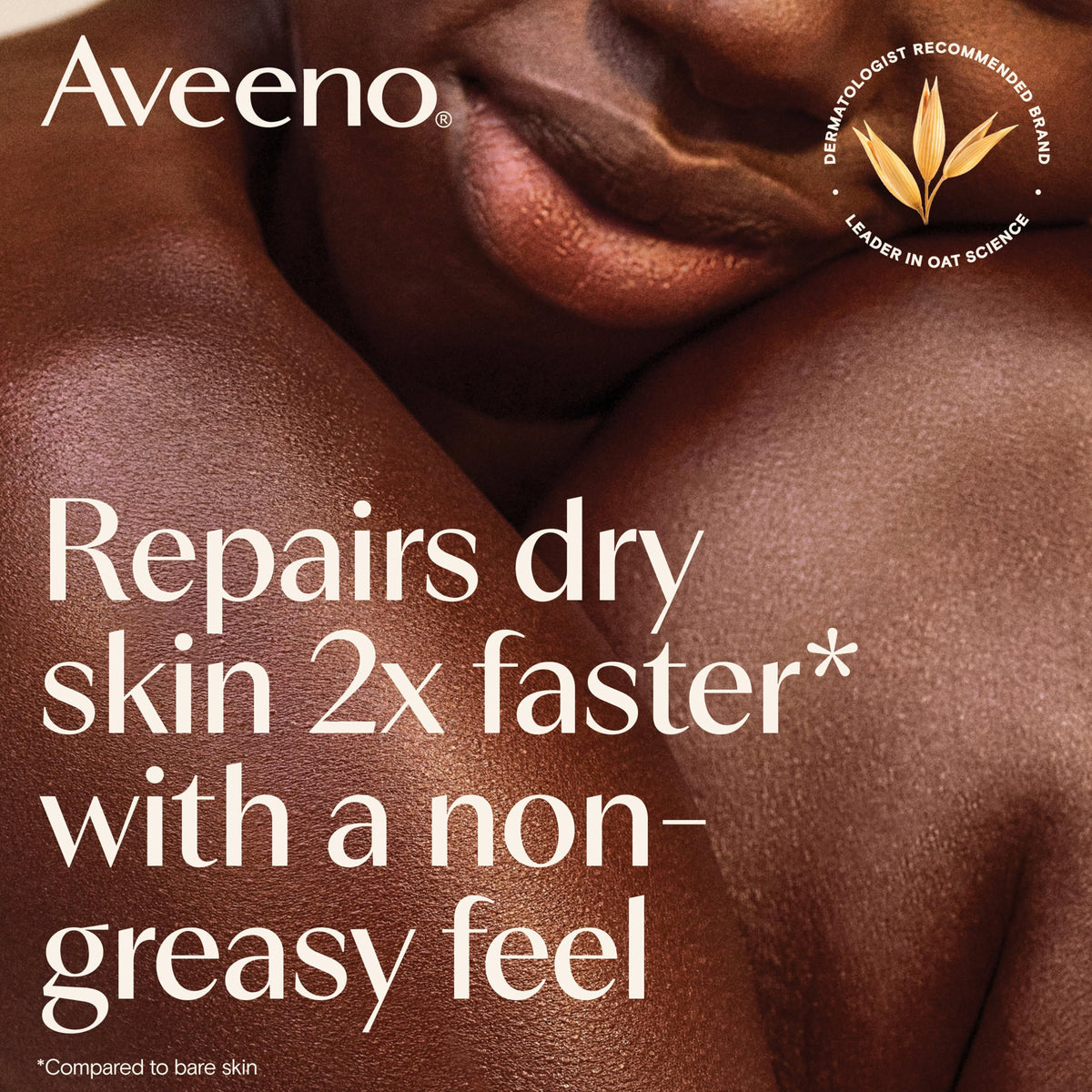 Aveeno 72 hour skin protectant ointment bottle showing product benefits for extra dry cracked skin