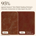 Authentic USA imported Aveeno skin relief ointment label demonstrating the 7.2 ounce size