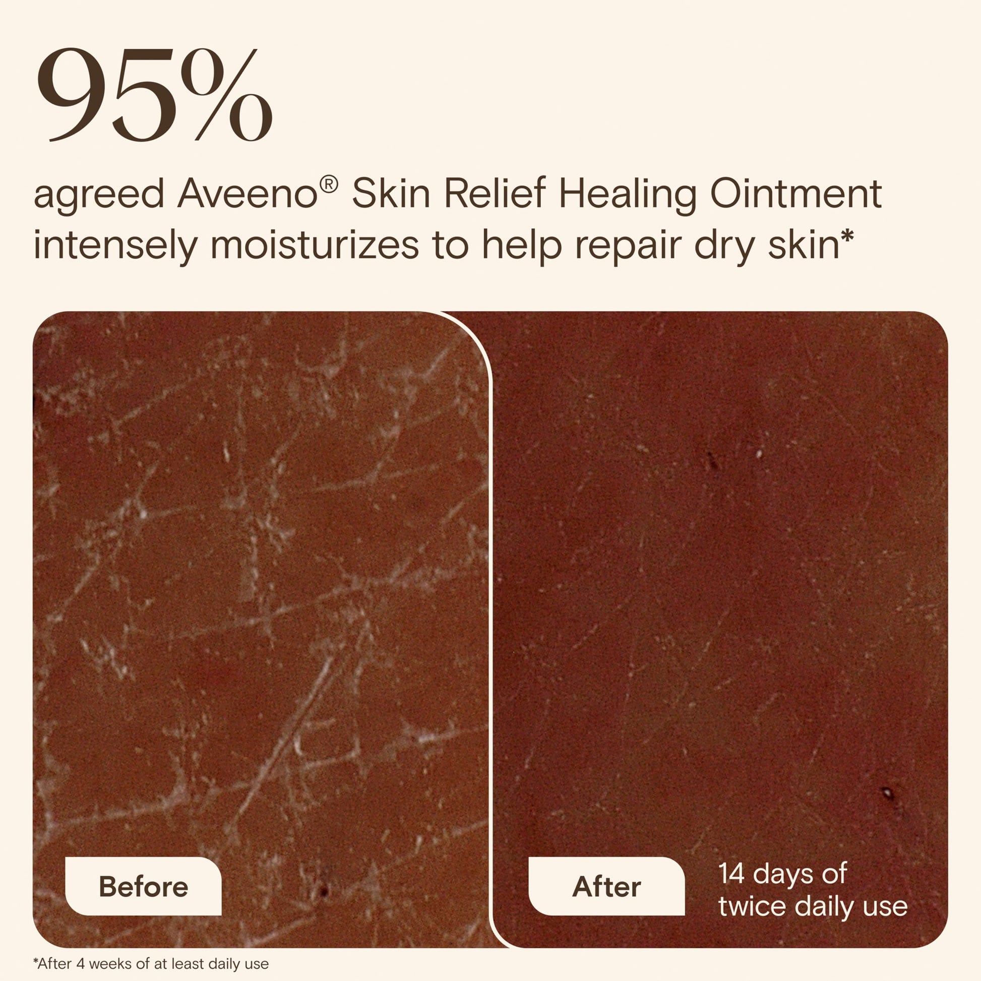 Authentic USA imported Aveeno skin relief ointment label demonstrating the 7.2 ounce size
