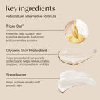 Close up view of Aveeno sensitive skin healing ointment showing dermatologist recommended brand details