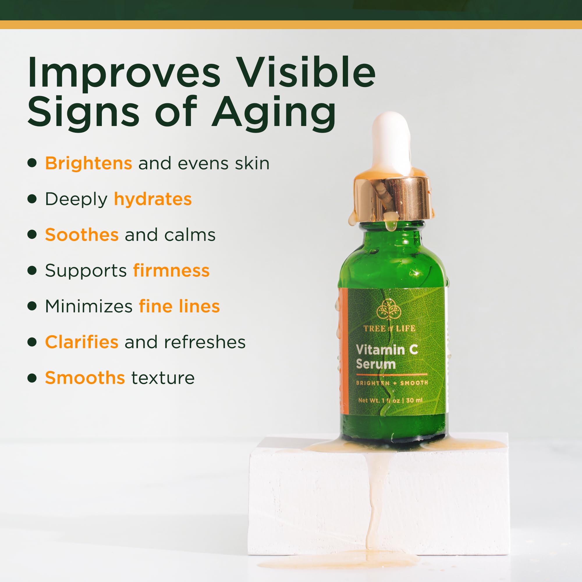 Tree of Life Vitamin C Serum showing key ingredients list
