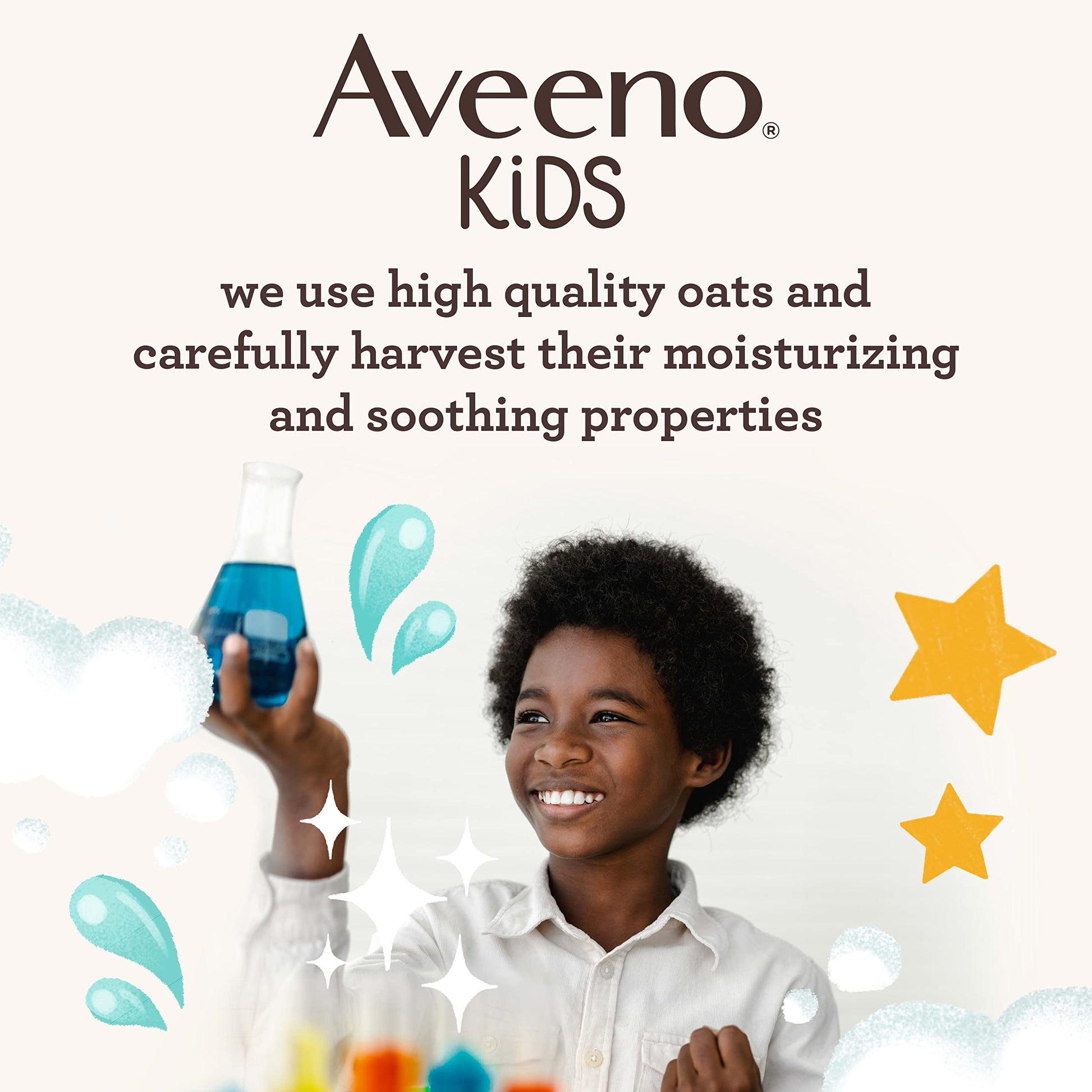 Imported Aveeno hair detangler spray back label showing directions