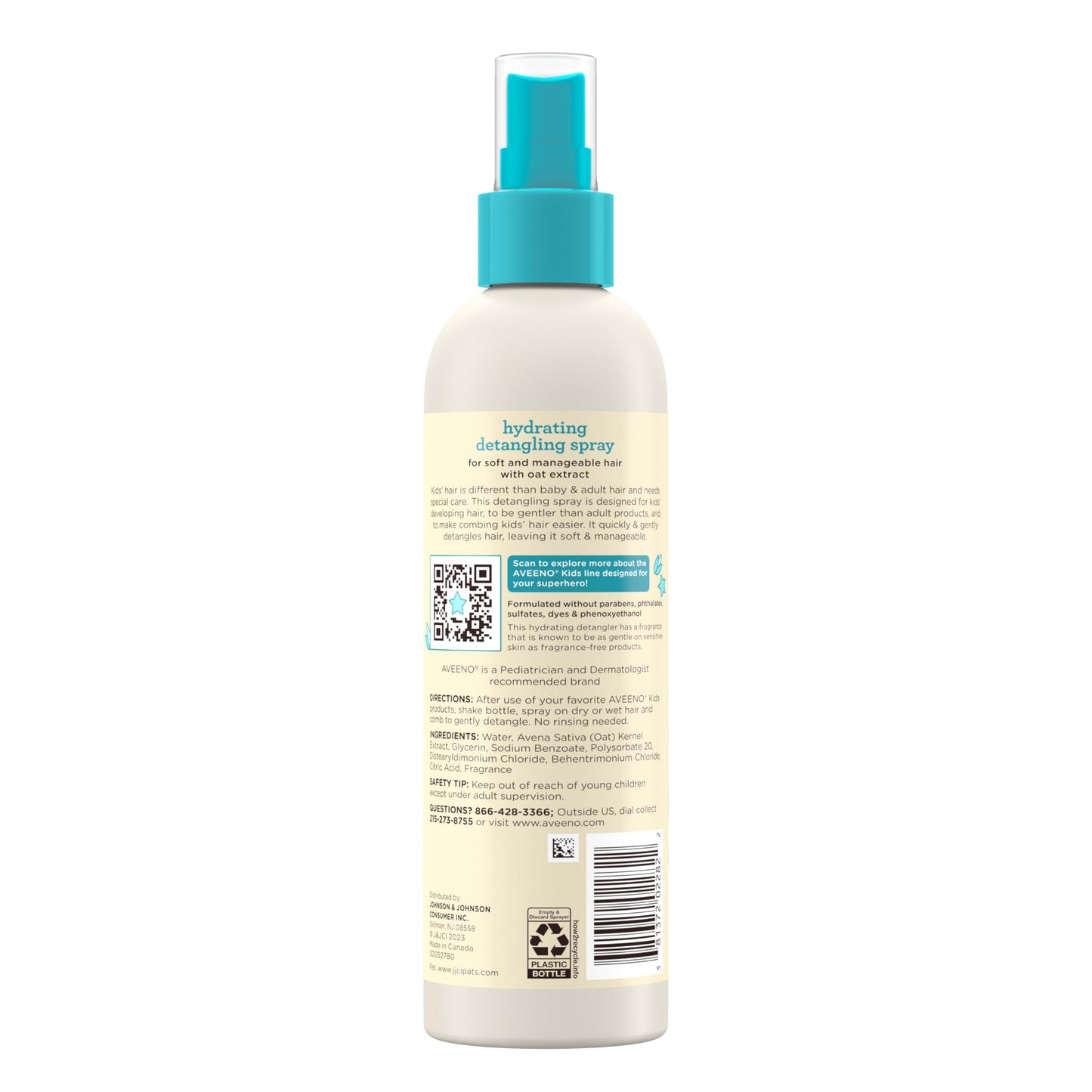 Premium USA imported kids hair softening spray close up