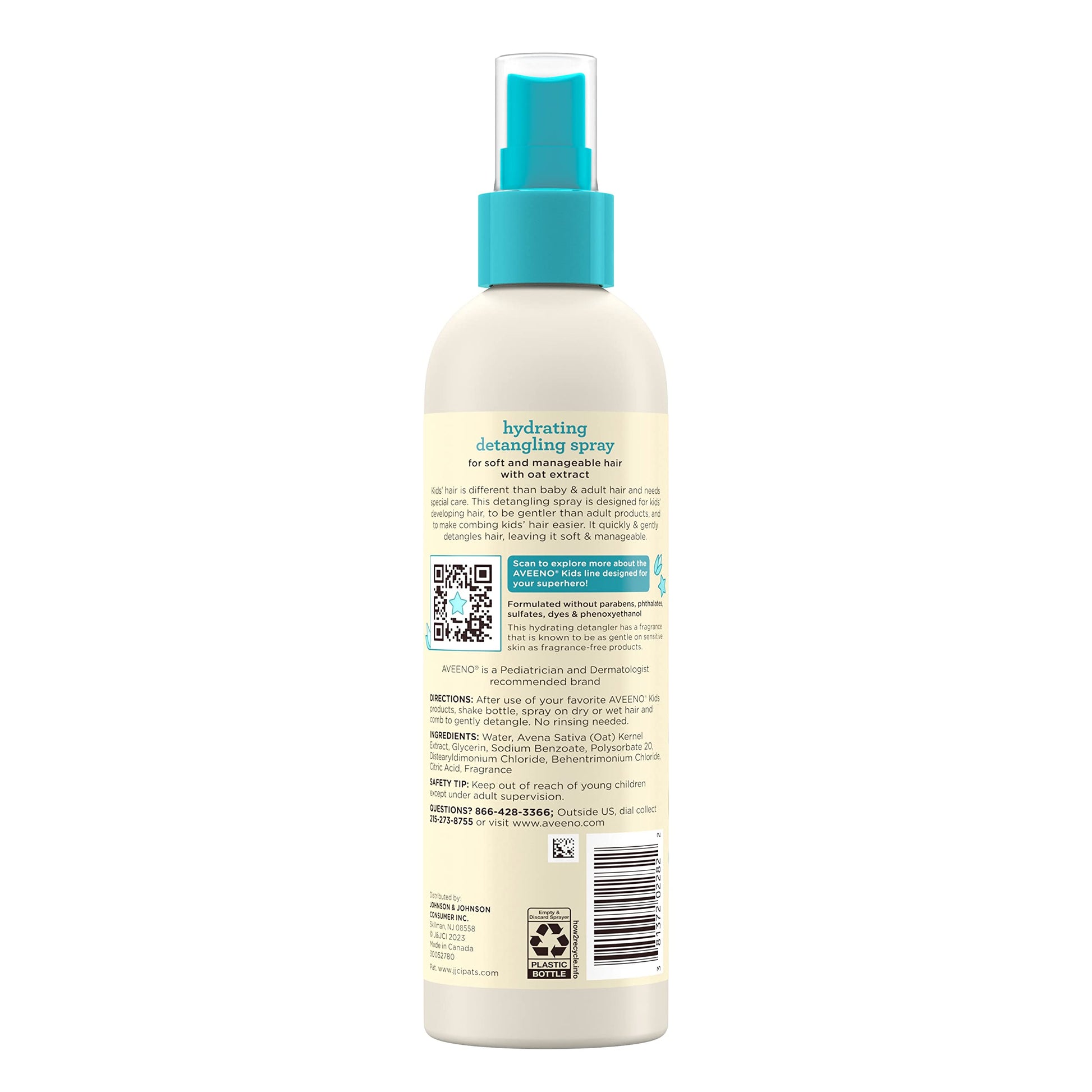 Safe paraben free detangling mist for sensitive kids scalps