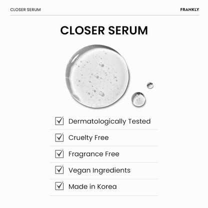 Authentic Frankly Closer Serum imported skincare bottle details