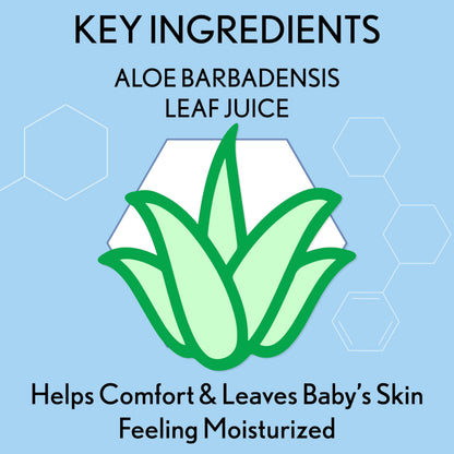 Aveeno Baby Sensitive All Over Wipes 64 count demonstrating the thick soft fiber texture of a single wipe