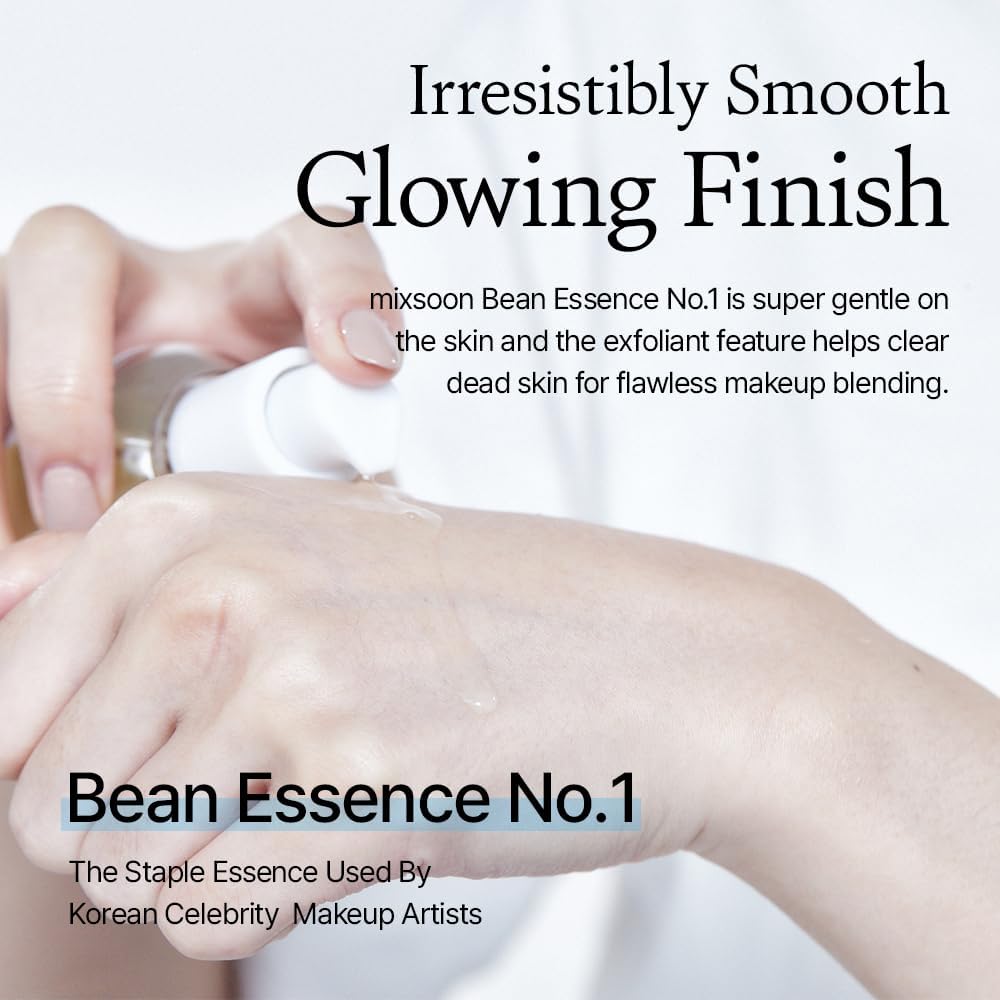 Authentic Mixsoon Korean glass skin serum container on a clean background