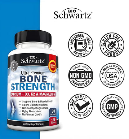 Authentic BioSchwartz bone supplement bottle for bone density