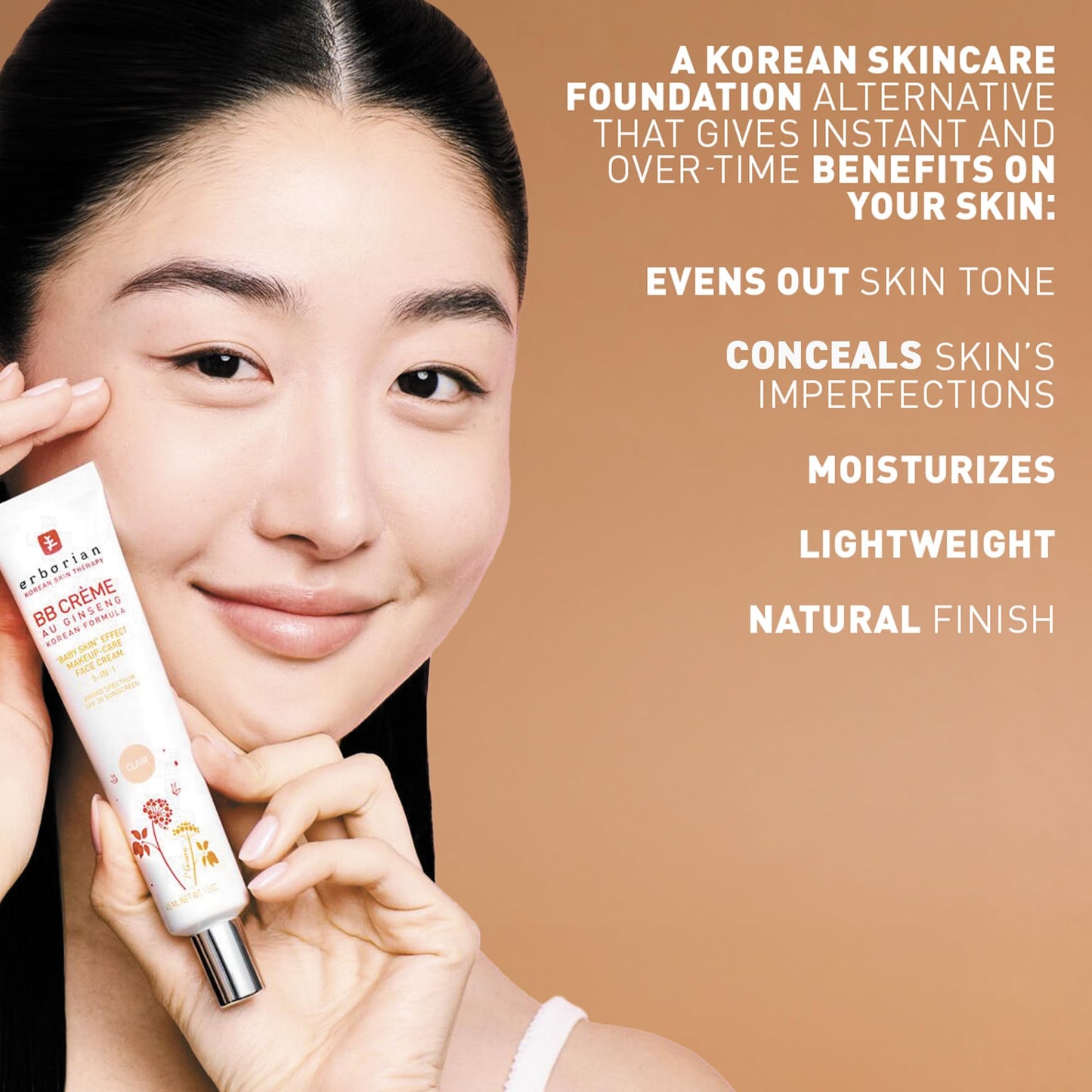 Erborian velvet matte beauty balm SPF 20 product texture swatch