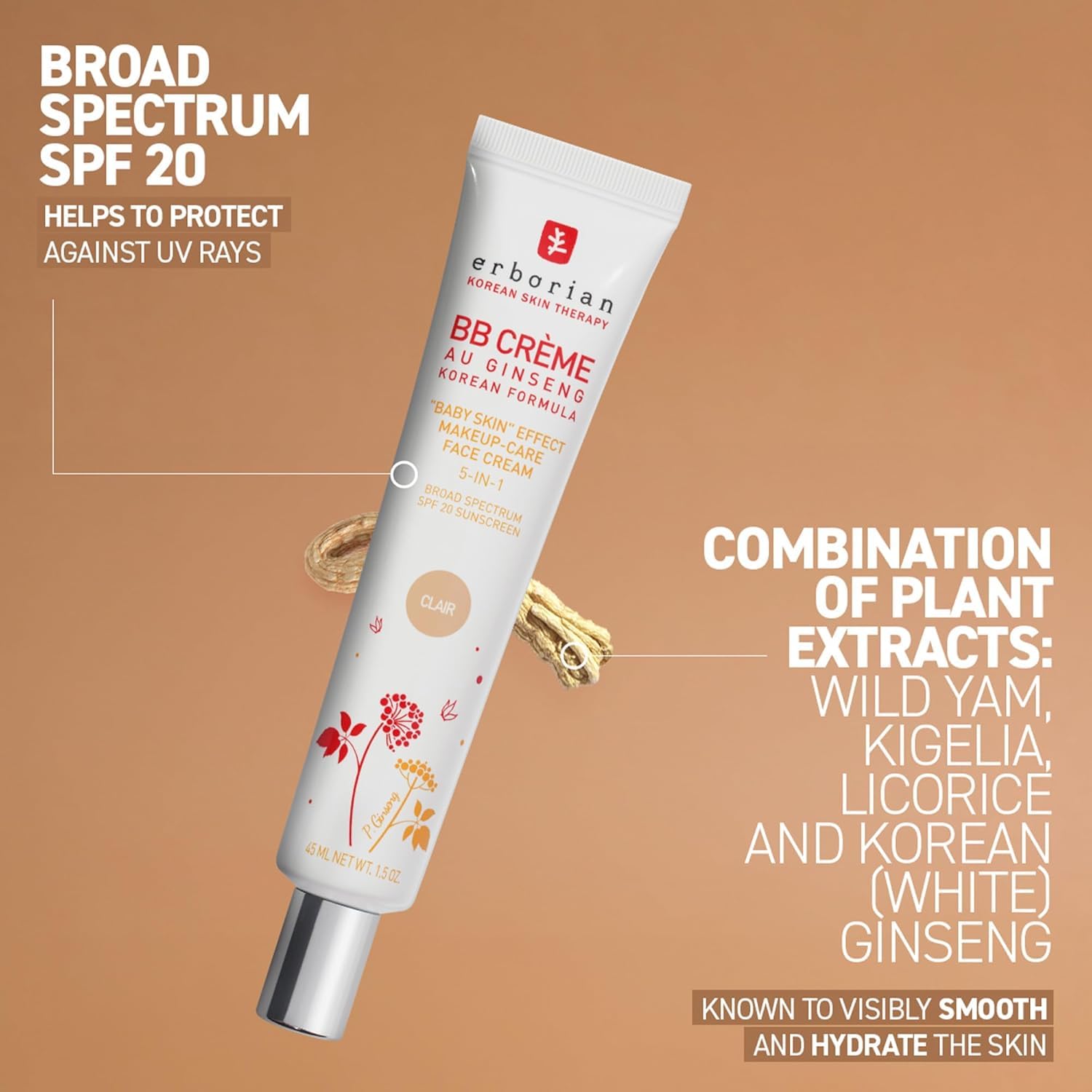Erborian baby skin effect premium botanical skincare cosmetic hybrid side angle