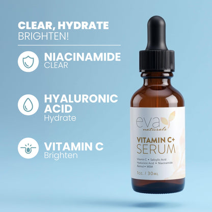 Eva Naturals Vitamin C Serum 1 Fluid Ounce bottle label