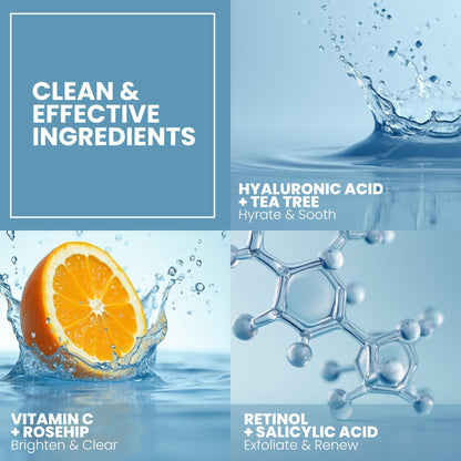 Eva Naturals skincare product bottle packaging