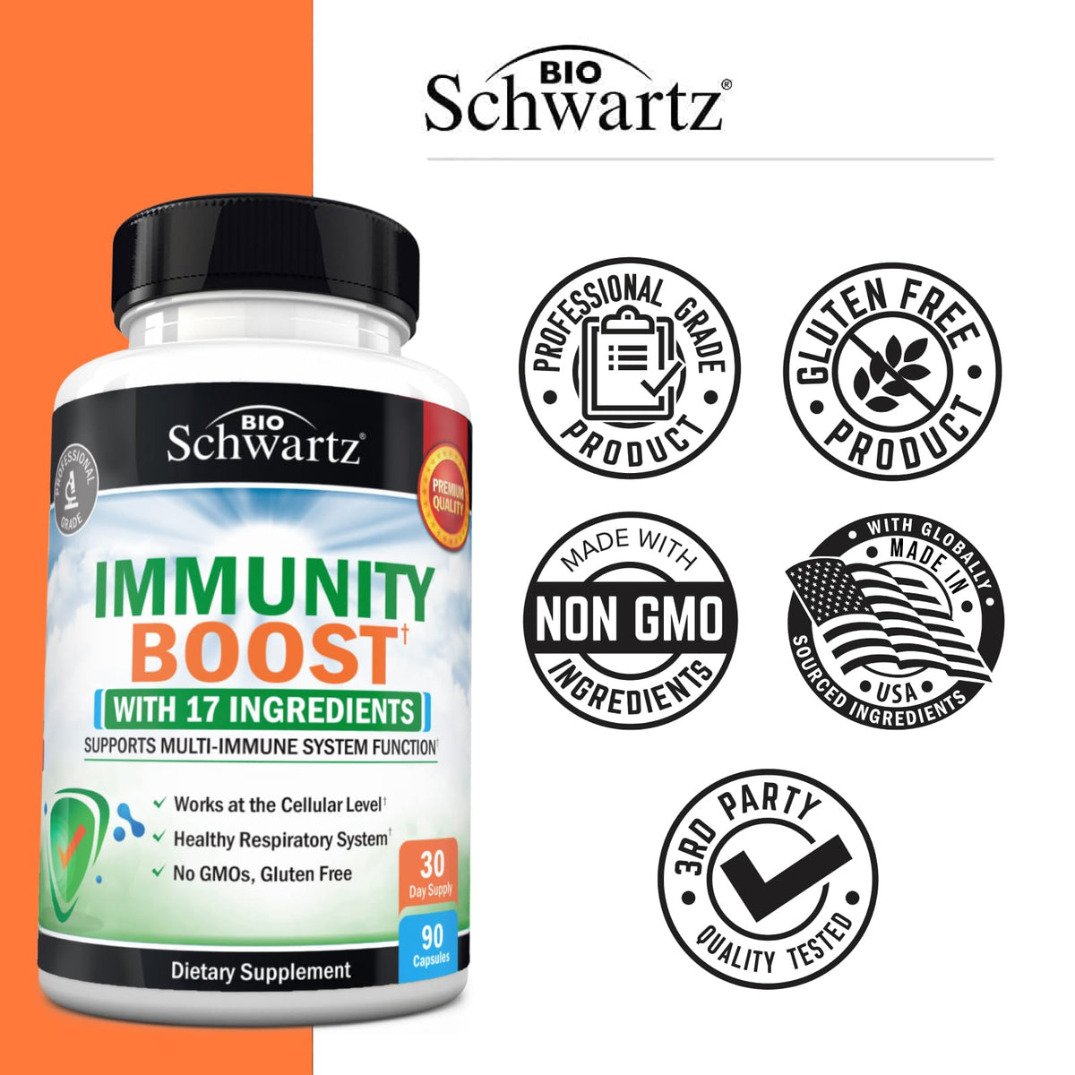 BioSchwartz dietary supplement capsule close up view