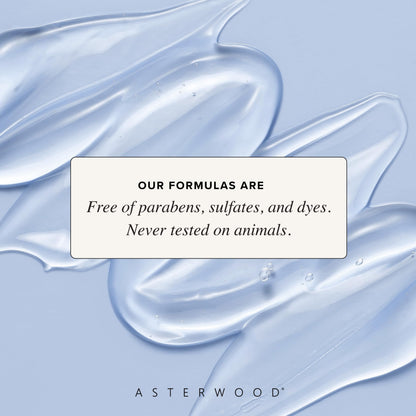 Asterwood hydrating and collagen boosting face serum with dropper being prepared for application.