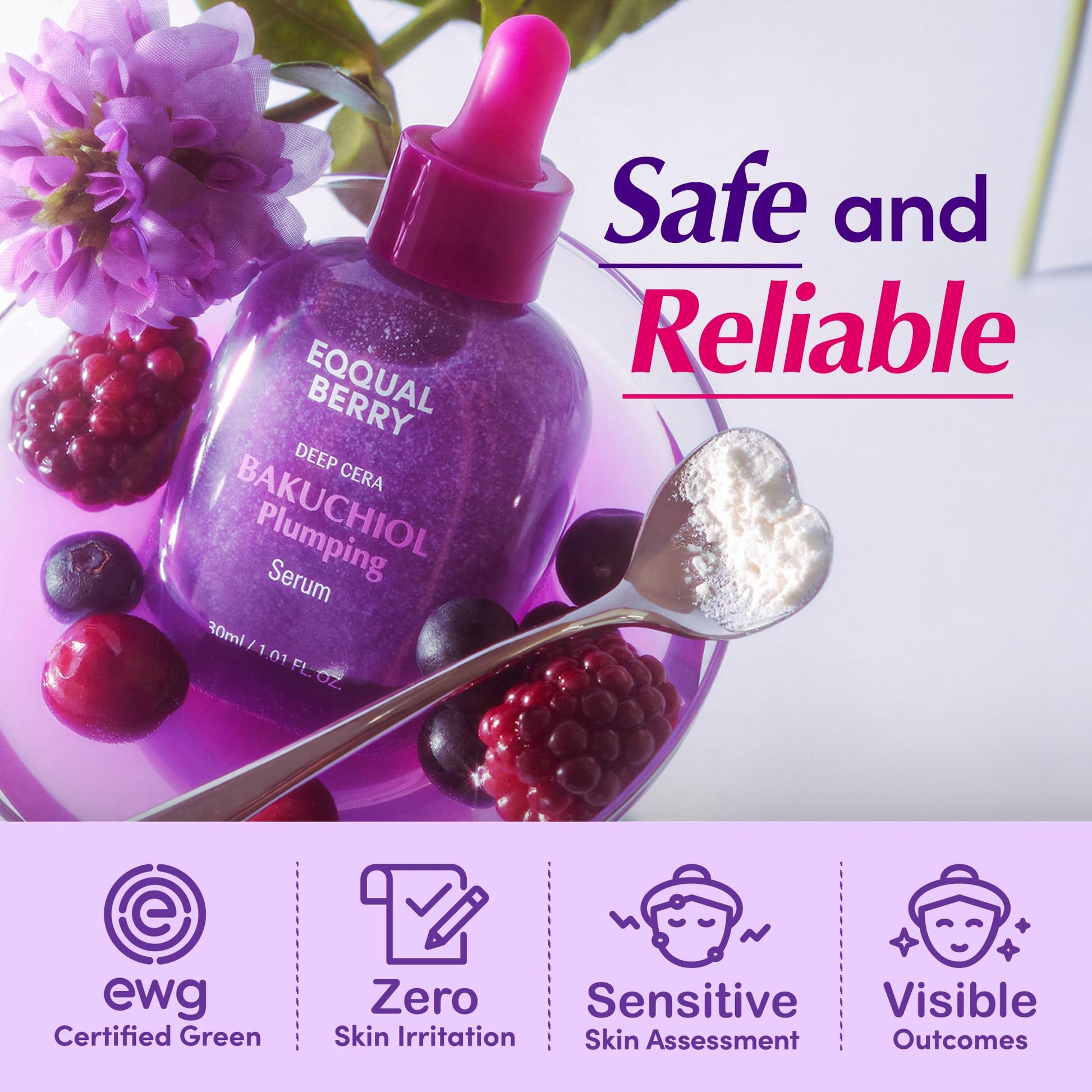 EQQUALBERRY collagen boosting facial care serum application steps